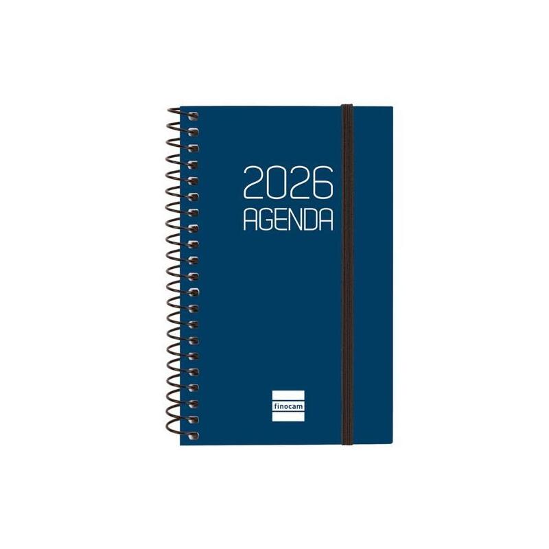 Finocam Agenda Espiral Opaque E3-79x127mm Svh Tapa Pp Azul 2026