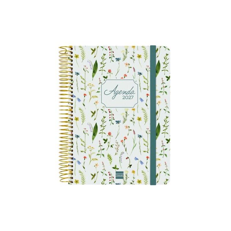 Finocam Cloe Agenda De Espiral - 16 Meses - Semana Vista Horizontal - Formato E10 - 155x212mm - Tapa Dura - Papel De