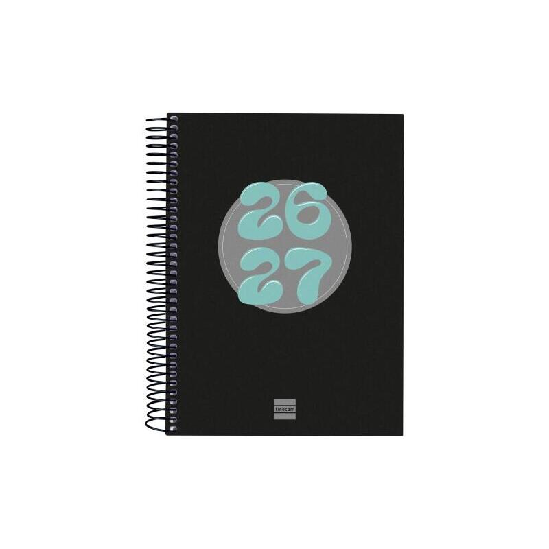 Finocam Cool Agenda Escolar 26/27 - 1 Dia Por Pagina - Formato 4º - 155x212mm - Tapas De Carton Forrado - Papel De