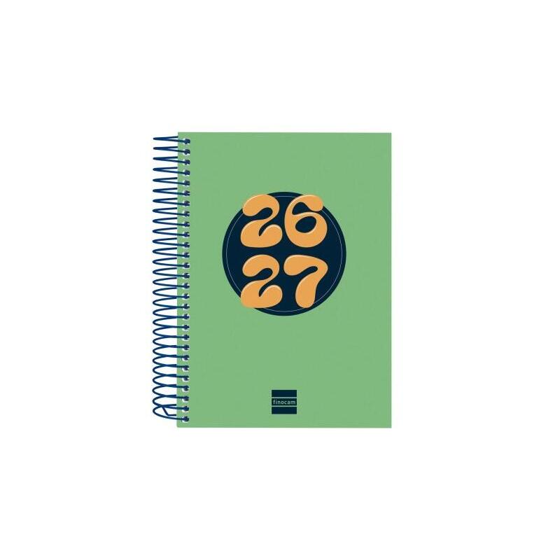 Finocam Cool Agenda Escolar 26/27 - 1 Dia Por Pagina - Formato 8º - 120x164mm - Tapas De Carton Forrado - Papel De