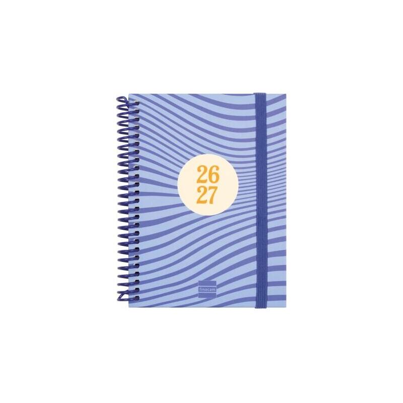 Finocam Diva Agenda Escolar 26/27 - Semana Vista Horizontal - Formato 8º - 120x164mm - Tapas De Carton Forrado - Papel