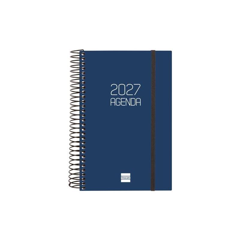 Finocam Espiral Basics Opaque Agenda - Anual 2027 - 1 Dia Por Pagina - Formato E5 - 117x181mm - Espiral - Tapa De