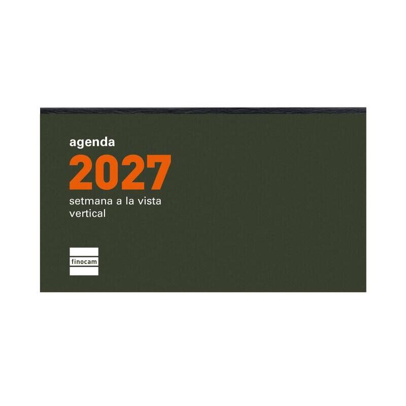 Finocam P199c Recambio Para Agenda Plana En Catalan - Anual 2027 - Semana Vista Vertical - Formato Pl1 - 64x118mm -