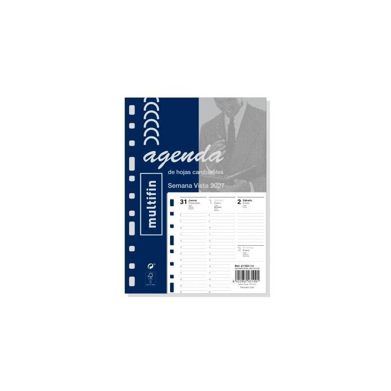 Finocam Recambio Anual Agenda 11 Anillas Multifin 3002-155x215mm Svv 2027