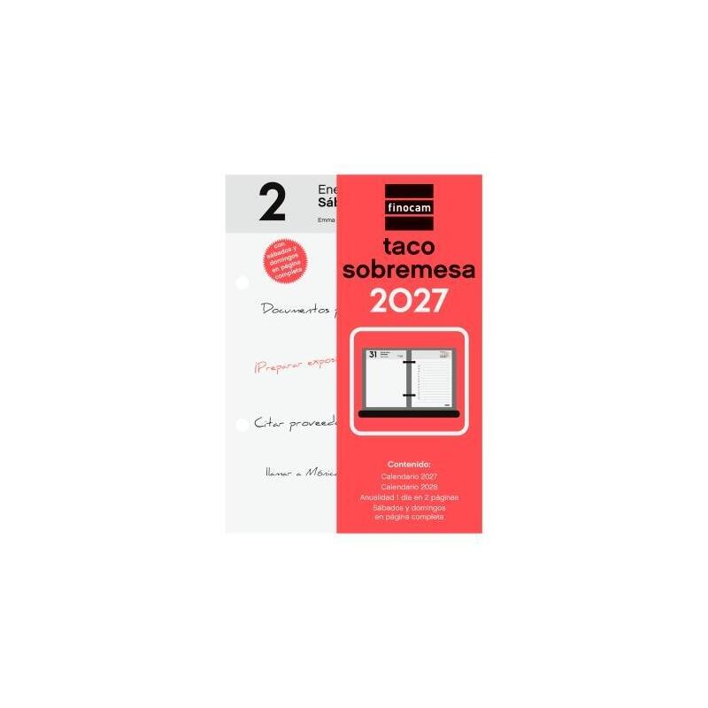 Finocam Taco Calendario De Sobremesa 85x120mm 2pd Neutro 2027