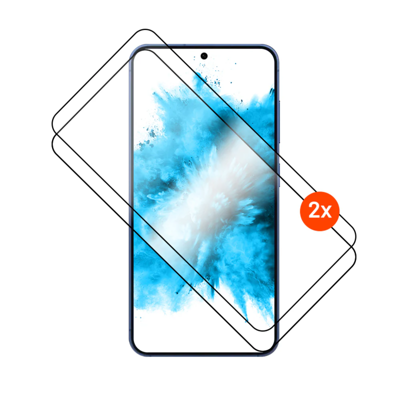 Fixed Full Cover 2,5d Tempered Glass With Applicator For Samsung Galaxy S26, 2 Pcs, Black