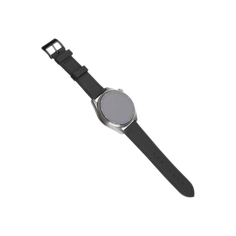 Fixed Leather Strap For Smartwatch 20mm Wide, Black
