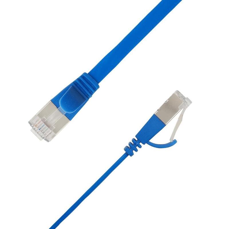 Flat U/Ftp Cat6a Blue 3m Awg 32/7, Pvc, 1 85x6mm Stp-Fl6a-00300-Bl