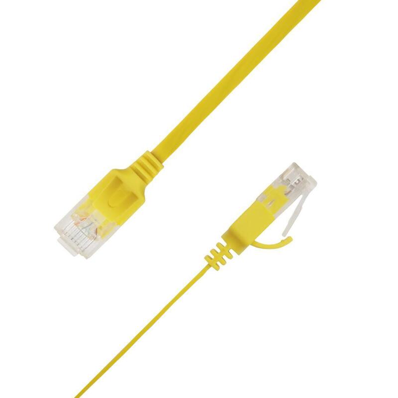 Flat U/Utp Cat6a Yellow 2m Awg 34/7, Pvc, 1x4mm Utp-Fl6a-00200-Gl