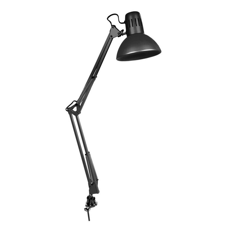 Flexo (Arquitecto) Modelo Melbourne Con Mordaza De Fijación Color Negro E27 60w Edm