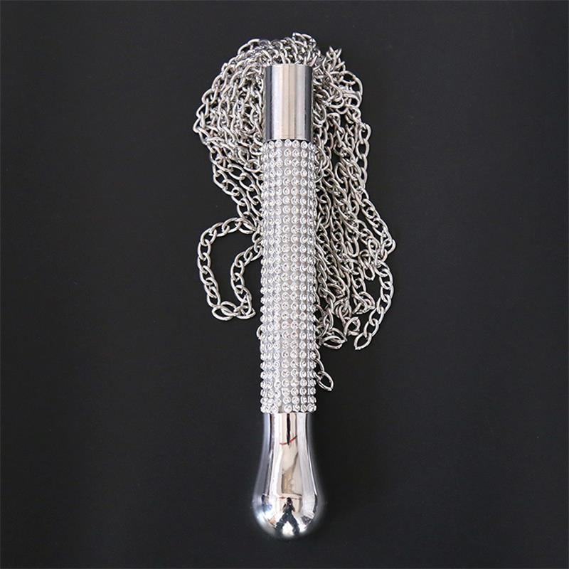 Flogger De Cadenas Con Mango Con Brillantes