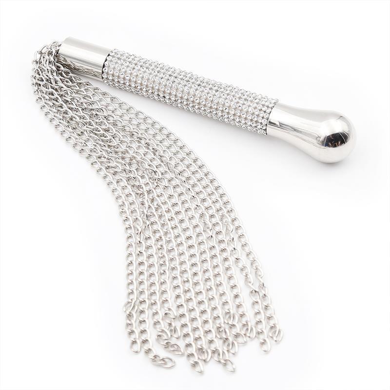 Flogger De Cadenas Con Mango Con Brillantes
