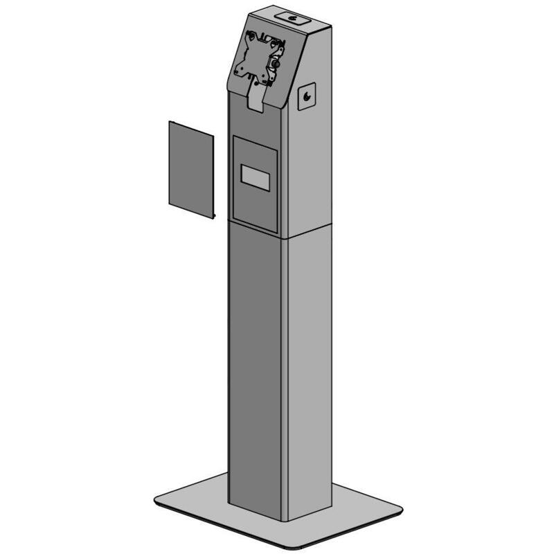 Floor Standing Self Service  Kiosk -Black-