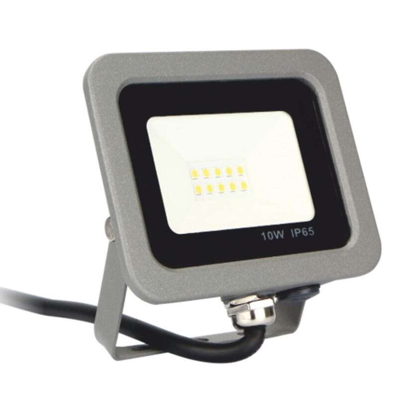 Foco Proyector Led Silver Electronics Forge Ips 65 10w -  5700k Luz Fria -  800lm Color Gris