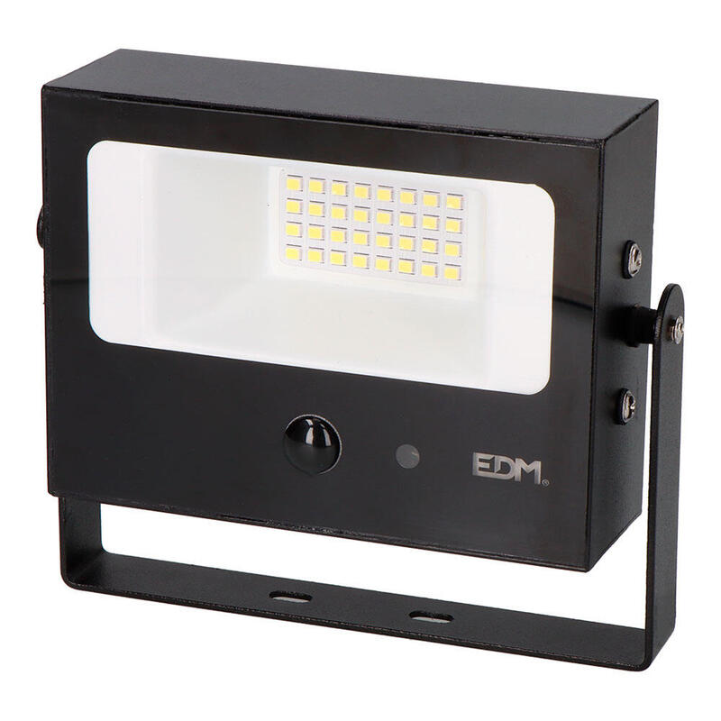 Foco Proyector Solar Auto Basculante, 7 W, 700 Lm, 6500 K, Con Sensor Movimiento, Negro