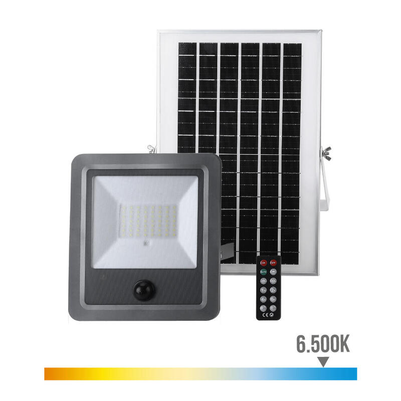 Foco Proyector Solar Con Sensor 100w 1.200lm 6.500k Edm