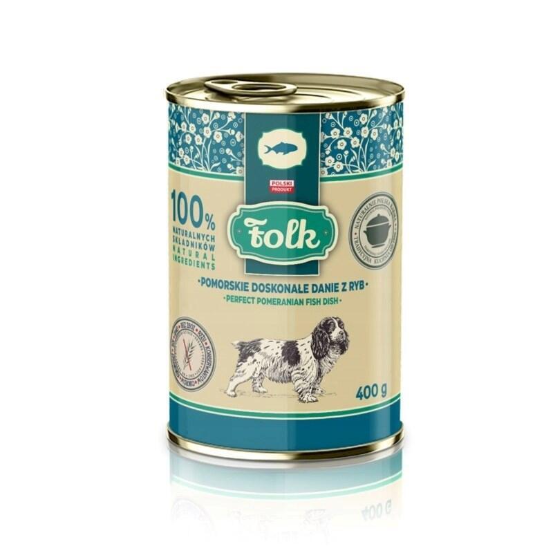 Folk Excelente Plato De Pescado De Pomerania - Alimento Húmedo Para Perros - 400g