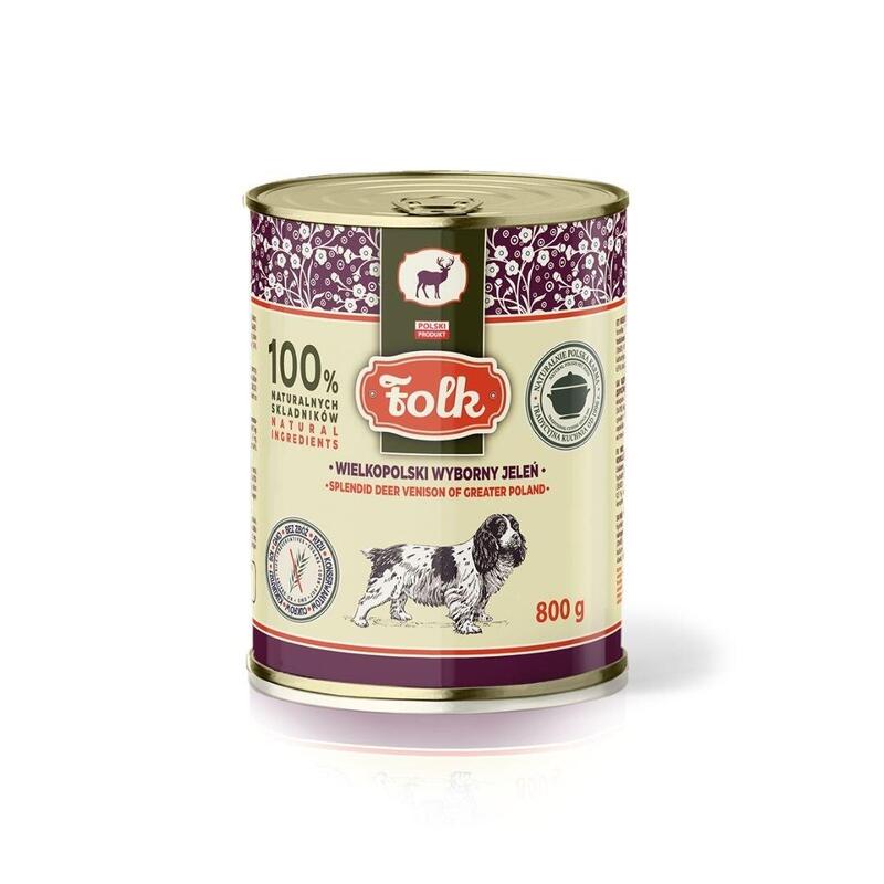 Folk Magnífico Ciervo De La Gran Polonia  Alimento Húmedo Para Perros - 800 G