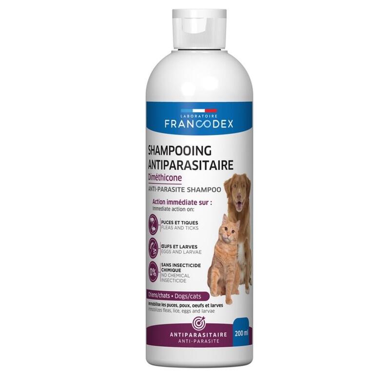 Francodex Szampon Para Perro I Kota Przeciw Pasozytom, Z Dimetykonem 200ml