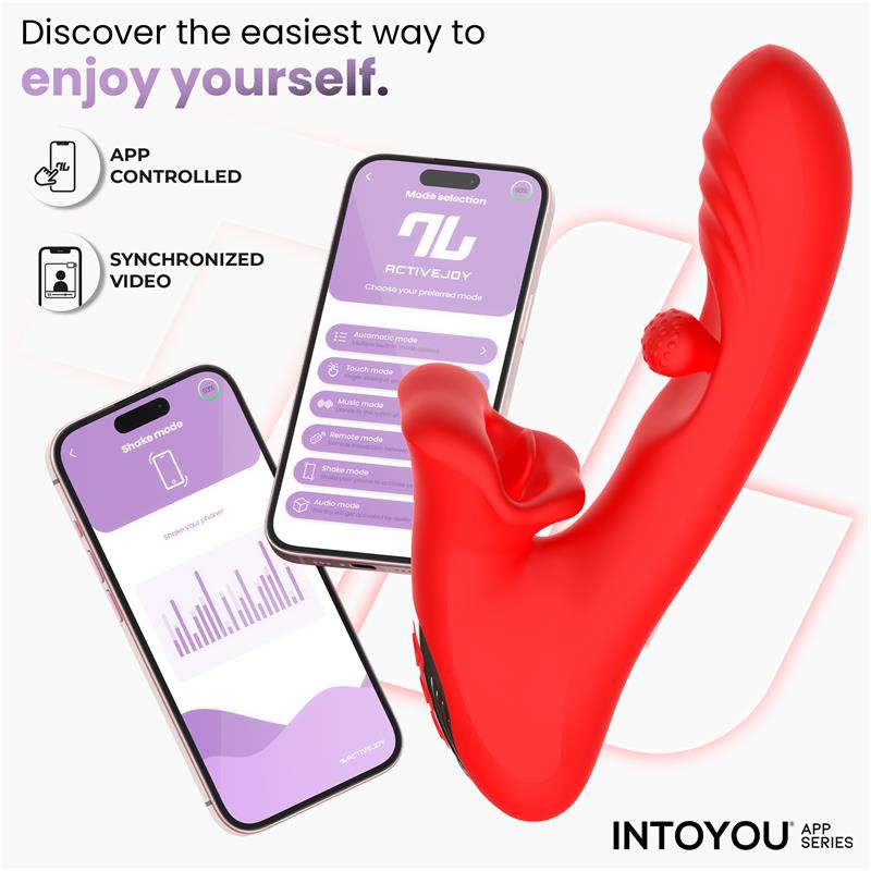 Franky Vibrador Con Biting Y Bola Rotativa Con App