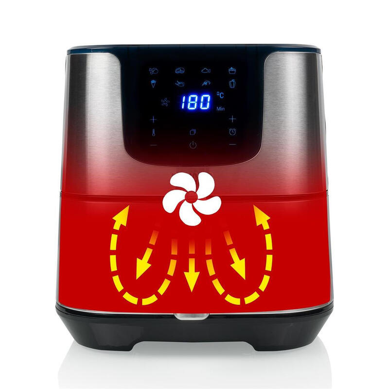 Freidora Por Aire Sin Aceite Princess Aerofryer Deluxe Digital Xxl 182060 1700w Capacidad 5.5l