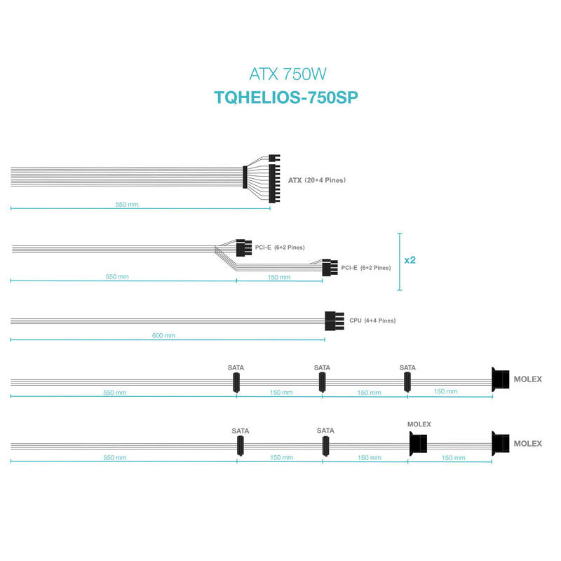 Fuente Alimentación Atx 750w Apfc 80plus Bronce