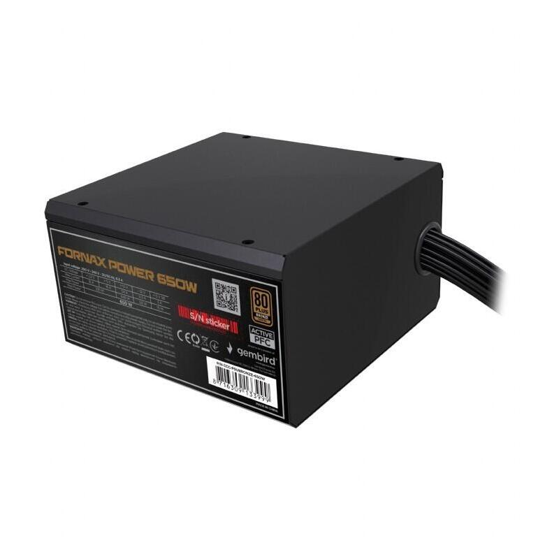 Fuente De Alimentación Gembird 750w Pfc Activo Ventilador De 12 Cm 80+Bronce Industrial
