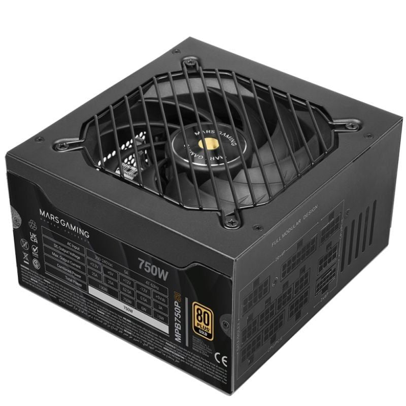 Fuente De Alimentación Mars Gaming Mpb750psi 750w Ventilador 14cm 80 Plus Gold