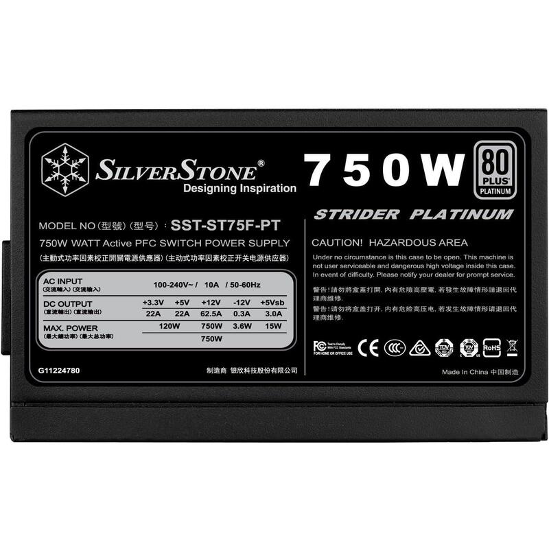 Fuente De Alimentación Silverstone 750w Sst-St75f-Pt V1.1,