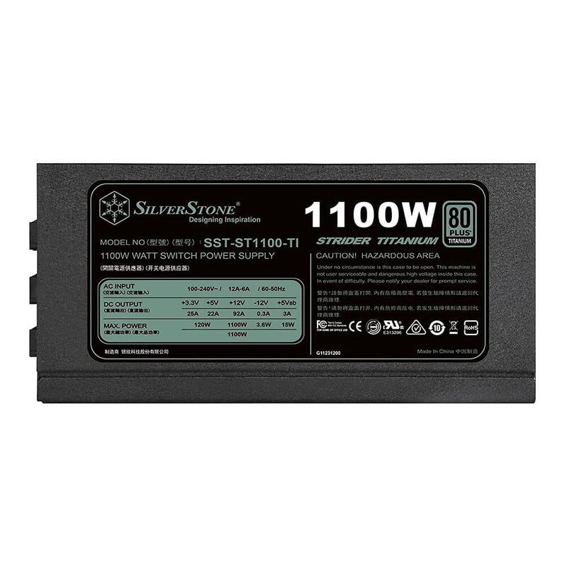 Fuente De Alimentación Silverstone Sst-St1100-Ti 1100w Modular. 80 Plus Titanium