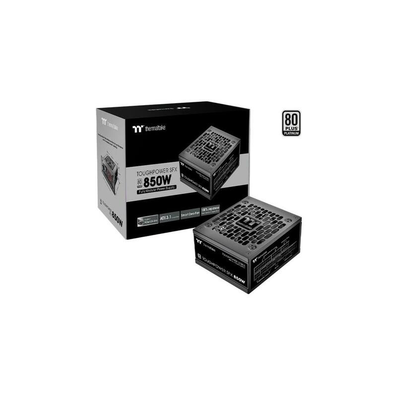 Fuente De Alimentación Thermaltake Toughpower Sfx Platinum 850w Para Pc Negro, 1x 12vhpwr, 2x Pcie, Gestión De Cables, 850 Vatios Ps-Stp-0850fnfape-1