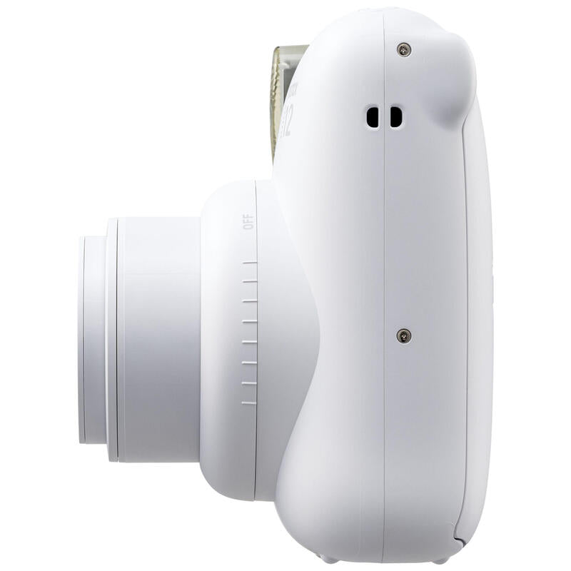 Fujifilm Instax Mini 12 Clay White Camara Instantanea - Tamaño De Imagen 62x46mm - Flash Auto - Exposicion Automatica - Mini Espejo Para Selfies - Modo Primer Plano