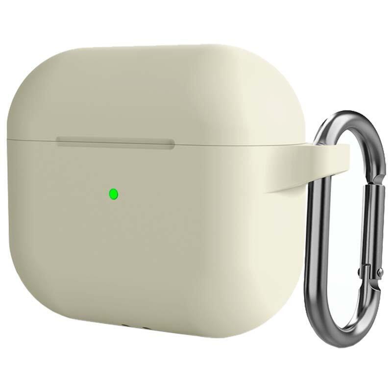 Funda De Silicona Con Mosquetón Para Apple Airpods 3ª Gen Blanco