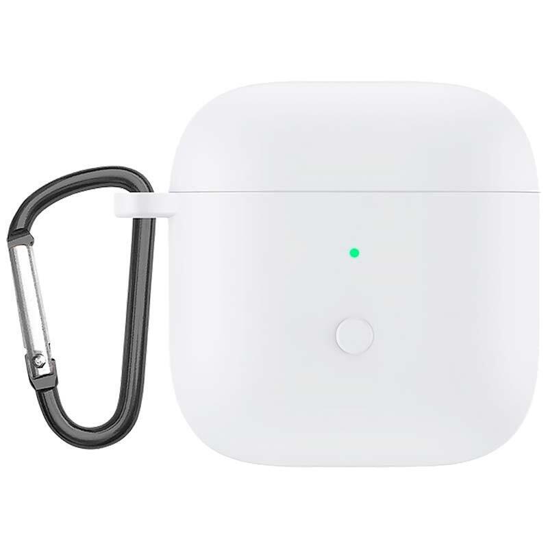 Funda De Silicona Con Mosquetón Para Xiaomi Redmi Buds 3 Blanco