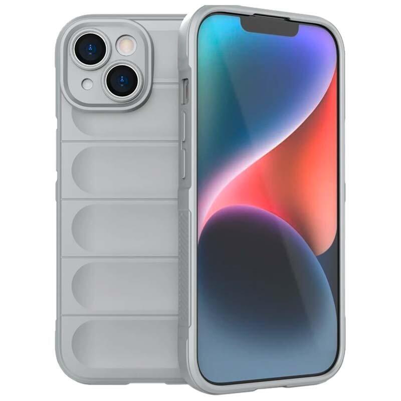 Funda De Silicona Wave Iphone 15 Plus Gris Claro