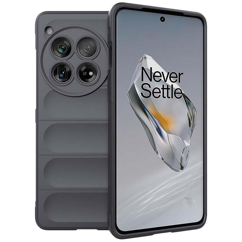 Funda De Silicona Wave Oneplus 12 Gris Oscuro