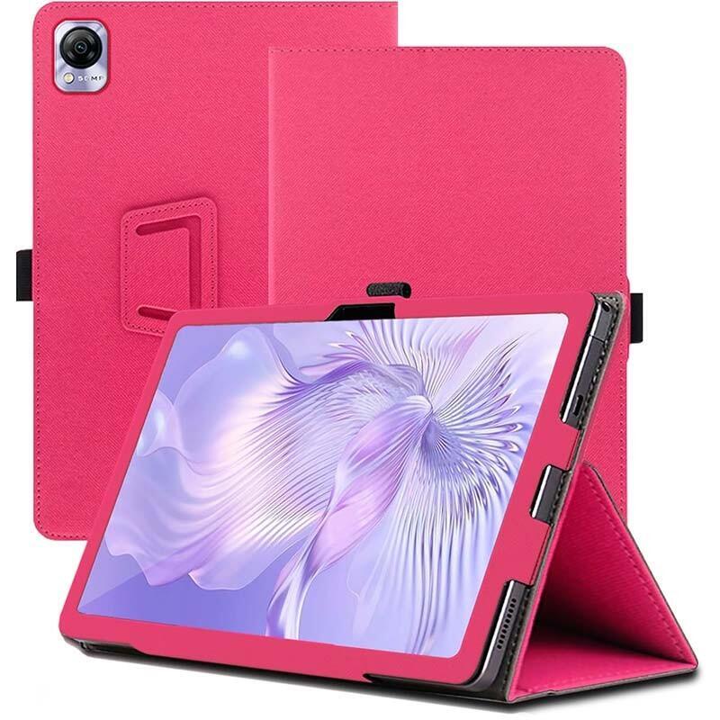 Funda Inteligente De Pu Blackview Mega 1 Con Soporte Rosa