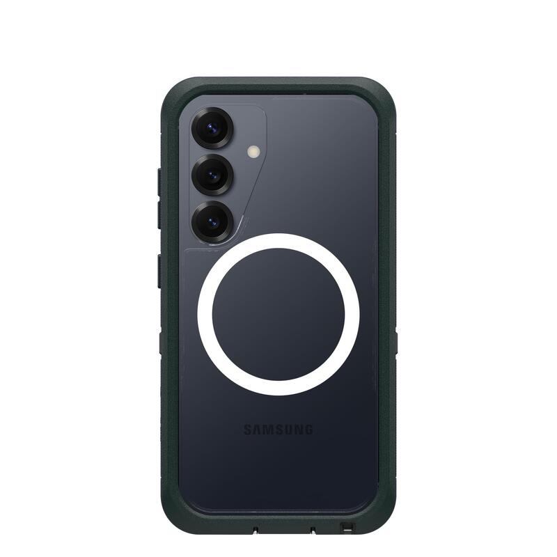 Funda Otterbox Defender Series Xt Clear Con Imanes Para Samsung Galaxy S25, Resistente A Golpes Y Caídas, Ultra-Rugerizada, Testada 7x Con Estándares Militares Anticaídas, Verde