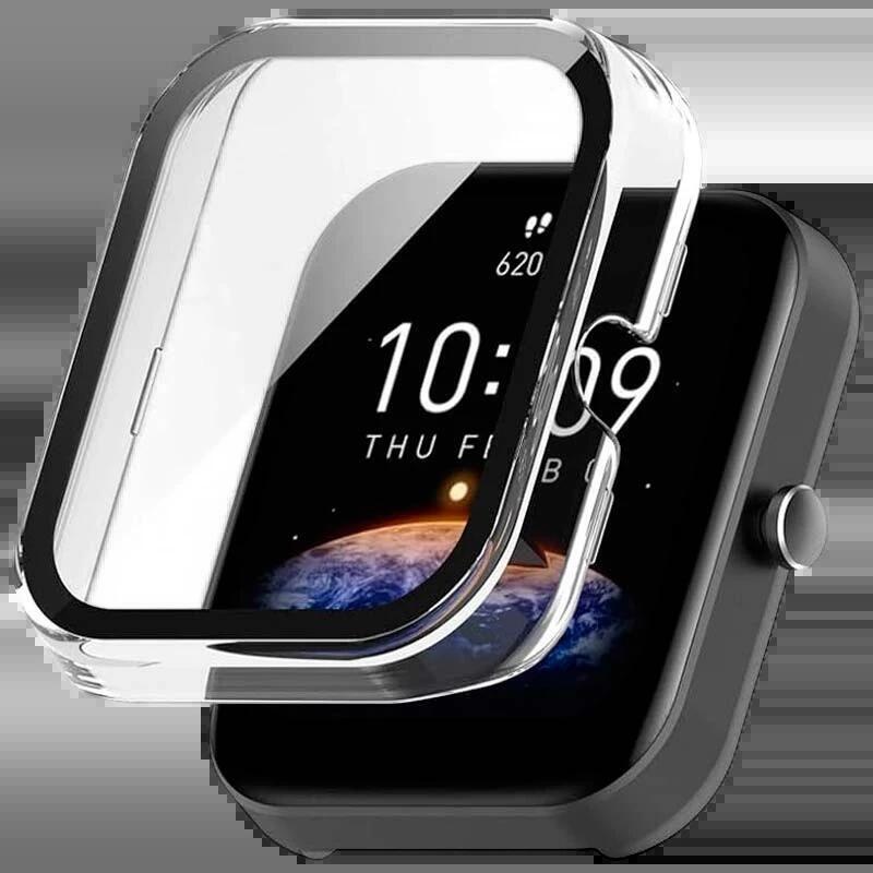 Funda Pc + Cristal Templado Amazfit Bip 3 / Bip 3 Pro Transparente
