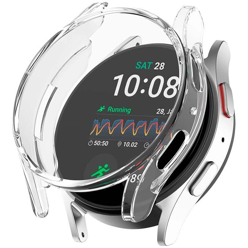 Funda Pc + Cristal Templado Samsung Galaxy Watch7 40mm Transparente