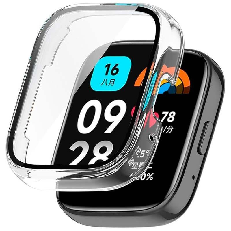 Funda Pc + Cristal Templado Xiaomi Redmi Watch 3 Active Transparente