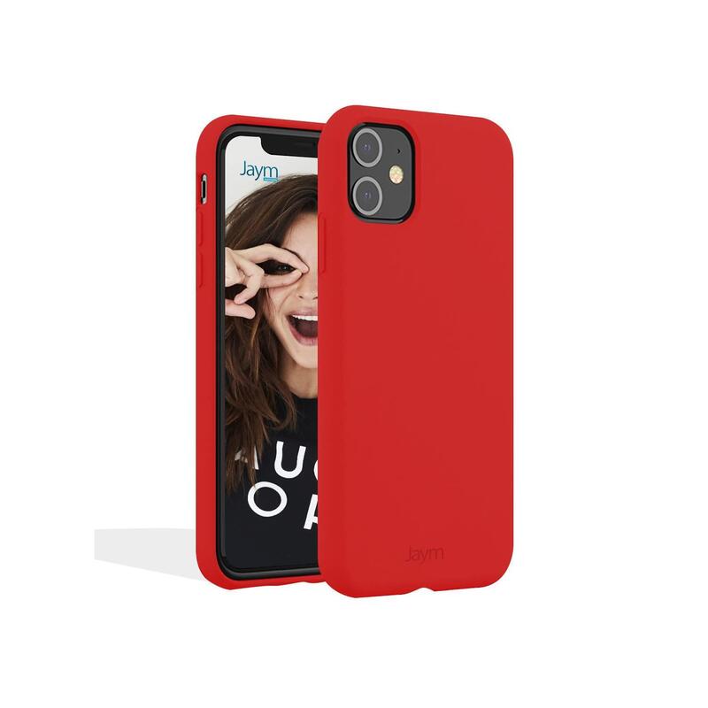 Funda Premium De Silicona Y Microfibra Compatible Magsafe Para Apple Iphone 15 Pro Rojo - Jaym® Classic® **