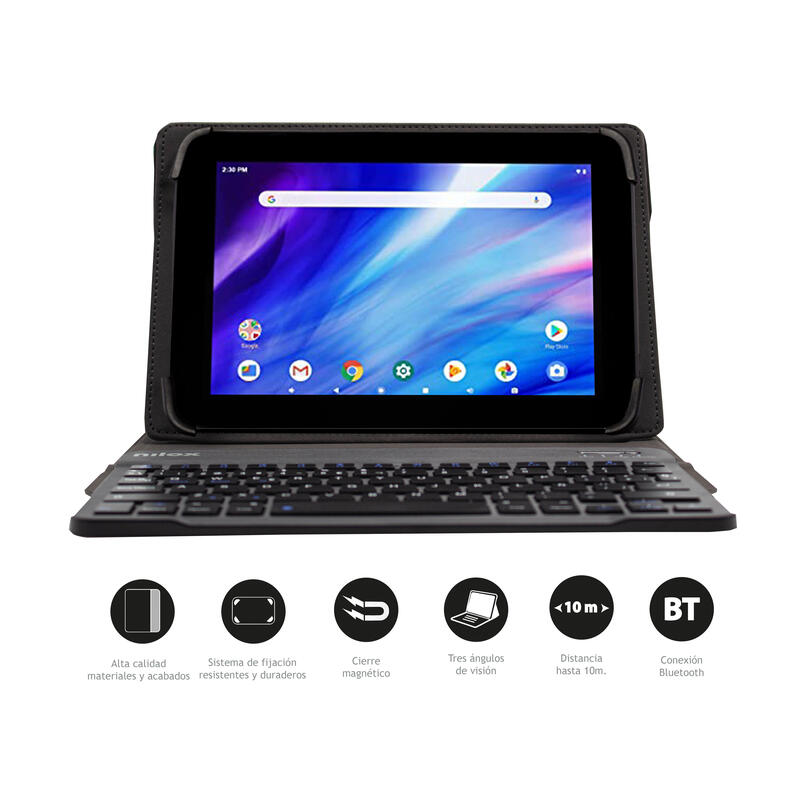 Funda Teclado Bluetooh 10 1 Negra
