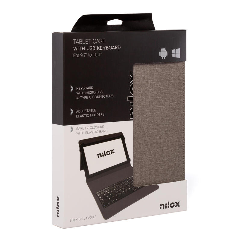 Funda Teclado Usb 10 1 Gris