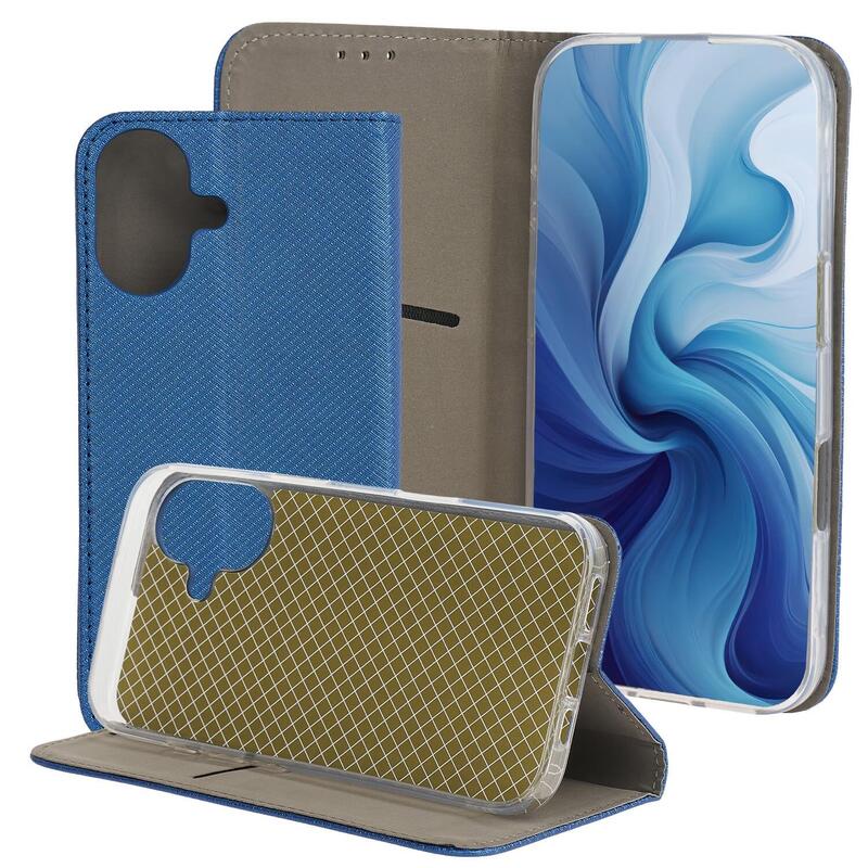 Funda Tipo Libro Con Soporte Magnética Azul Compatible Apple Iphone 16 Plus - Jaym®