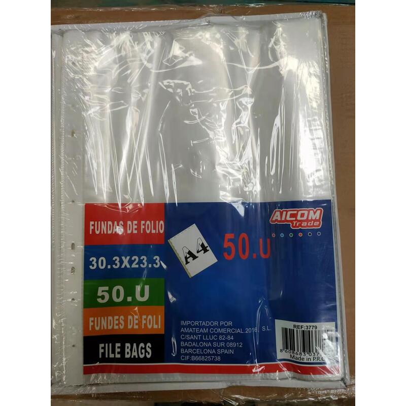 Fundas De Folio 11 Agujeros Para A4 50u