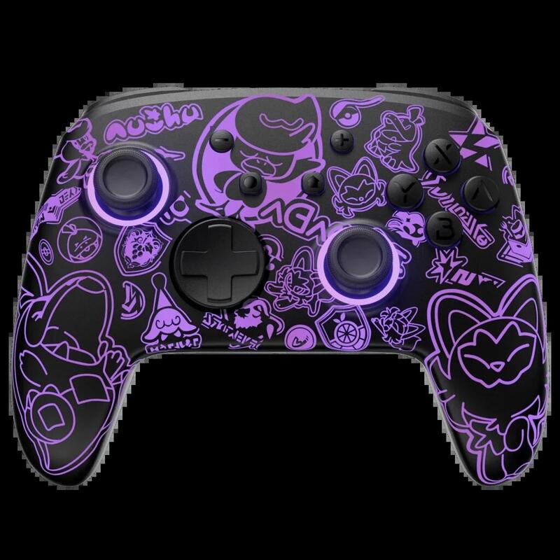 Funlab Firefly Pro Edición Scarlet & Violet Rgb Switch Bluetooth Vibración 950mah 12,5h Mando Inalámbrico