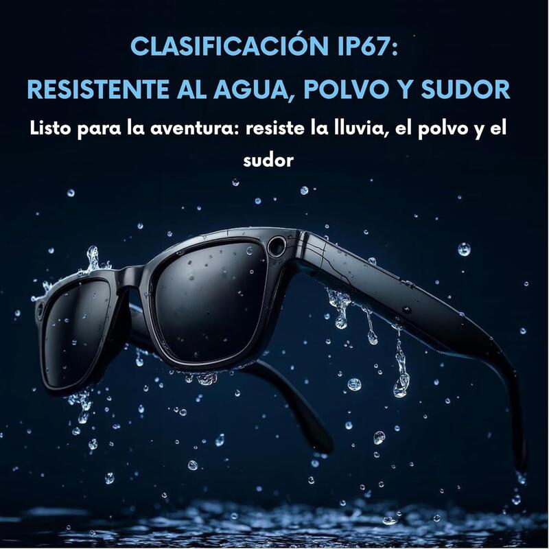 Gafas Inteligentes Smartia Vision Pro Charge - Ia · Cámara 4k · Cancelación De Ruido · Estuche Portátil Con 6 Cargas Extra