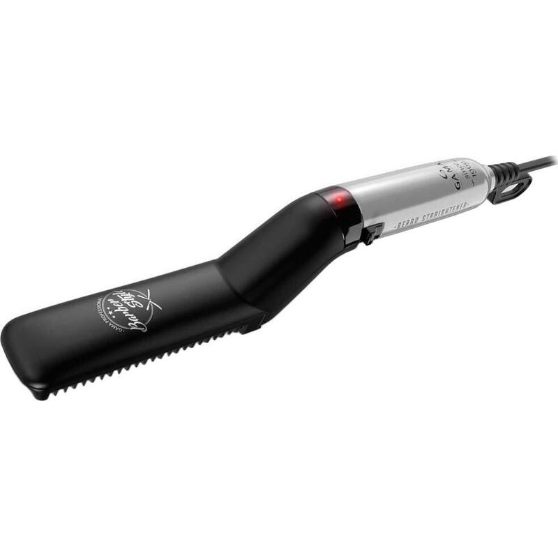 Ga.Ma Gib4005 Barber Style Beard Straightener, Black Silver