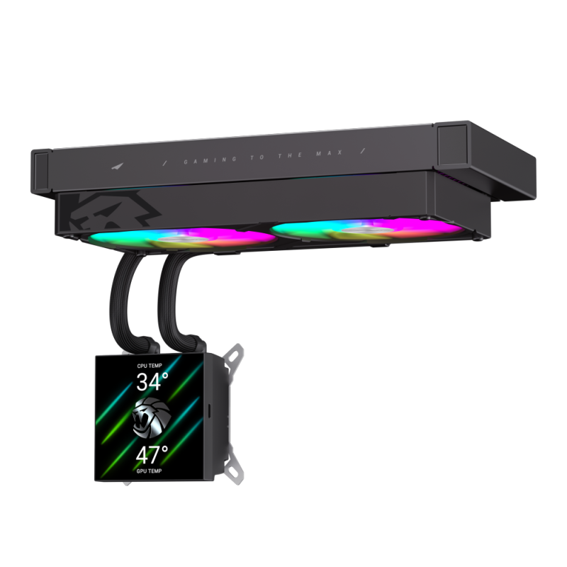 Gamemax  Cpu Liquid Cooler  Glacier 240 Lcd  Black